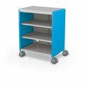 Mooreco Compass Cabinet Midi H2 With Shelves Blue 36.1in H x 28.4in W x 19.2in D B2A1E1D1X0